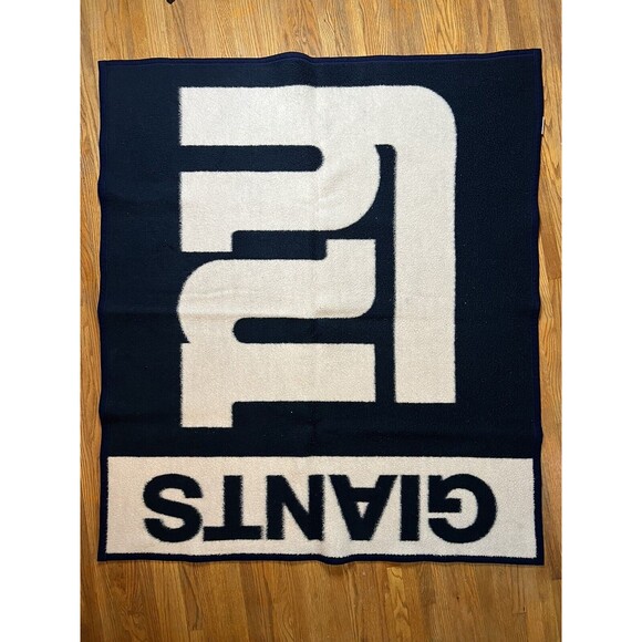 Vintage Biederlack New York Giants NFL Throw Wall Blanket 55x47" Football - Picture 1 of 10